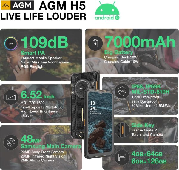 AGM H5 Rugged Smartphone - Image 2